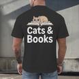 Cats And Books Men's Back Print T-Shirt Cats And Books Men's Back Print T-Shirt
