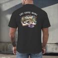 Cats Coffee Books Men's Back Print T-Shirt
