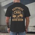 Chai And A Good Book Lover Reading Chai Tea Chai Latte Men's Back Print T-Shirt Chai And A Good Book Lover Reading Chai Tea Chai Latte Men's Back Print T-Shirt