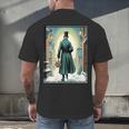 Charles Dickens Christmas Classic Book Ebeneezer Scrooge -Adults Kids Small Short Sleeve T-Shirt Men's Back Print T-Shirt