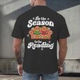 Christmas Book Lover Gingerbread Library Reading Bookaholic Men's Back Print T-Shirt