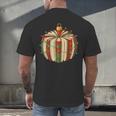 Christmas Book Ornament Lights Holiday Reading Lover Teacher Men's Back Print T-Shirt