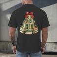 Christmas Book Tree Coquette Bow Xmas Reading Librarian Girl Men's Back Print T-Shirt