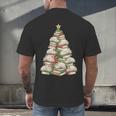 Christmas Book Tree Teacher Book Lover Xmas Librarian Men's Back Print T-Shirt Christmas Book Tree Teacher Book Lover Xmas Librarian Men's Back Print T-Shirt