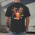 Christmas Librarian Reindeer Xmas Book Teachers Love Reading Men's Back Print T-Shirt Christmas Librarian Reindeer Xmas Book Teachers Love Reading Men's Back Print T-Shirt