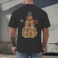 Christmas Snowman Made Of Books Holiday Reading Xmas Men's Back Print T-Shirt Christmas Snowman Made Of Books Holiday Reading Xmas Men's Back Print T-Shirt