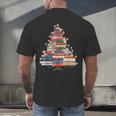 Christmas Tree Book Bookworm Men's Back Print T-Shirt