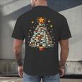 Christmas Tree Books Men's Back Print T-Shirt