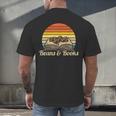 Coffee Beans & Books Retro Bookworm Librarian Men's Back Print T-Shirt
