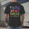 Color Our World Summer Reading 2025 Boho Wildflower Book Men's Back Print T-Shirt Color Our World Summer Reading 2025 Boho Wildflower Book Men's Back Print T-Shirt