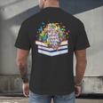 Color Our World Summer Reading 2025 Cute Book Wildflowers Men's Back Print T-Shirt