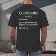 Cookbooks Cookbook Lovers Chefs Fake Definition Men's Back Print T-Shirt