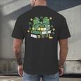 Coquette Bow Books St Patrick's Shamrock Bookworm Librarian Men's Back Print T-Shirt Coquette Bow Books St Patrick's Shamrock Bookworm Librarian Men's Back Print T-Shirt