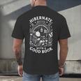 Cozy Bear Reading Hibernate With a Book Men's Back Print T-Shirt