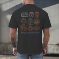 Cozy Bookish Fall Vibes Pumpkin Latte Books Autumn Reading Men's Back Print T-Shirt
