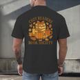 Cozy Readers Book Society Vintage Fall Books & Pumpkin Men's Back Print T-Shirt