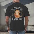Crafting Stories Is What I Do Reading Writing Book Author Men's Back Print T-Shirt