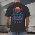 Cruise Ship Vacations Reading Book Lovers Sunset Men's Back Print T-Shirt