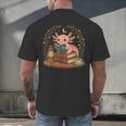 Cute Axolotl Reading Books Cozy Bookworm Men's Back Print T-Shirt Cute Axolotl Reading Books Cozy Bookworm Men's Back Print T-Shirt