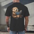 Cute Book Sea Otter Men's Back Print T-Shirt Cute Book Sea Otter Men's Back Print T-Shirt