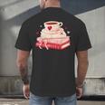 Cute Books And Coffee Crochet Valentines Day Tee For Couples Men's Back Print T-Shirt Cute Books And Coffee Crochet Valentines Day Tee For Couples Men's Back Print T-Shirt