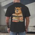 Cute Capybara Reading Books Animal Capybara Bookworms Men's Back Print T-Shirt
