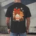 Cute Christmas Books Gingerbread Xmas Book Lover Teacher Men's Back Print T-Shirt Cute Christmas Books Gingerbread Xmas Book Lover Teacher Men's Back Print T-Shirt