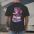 Cute Dragon Read Books Be Kind Stay Weird Book Lover Men's Back Print T-Shirt
