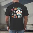 Cute Ghost Book Halloween Spooky Boo School Art Teacher Men's Back Print T-Shirt