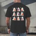 Cute Ghost Reading Book Lovers Halloween Ghost Men's Back Print T-Shirt