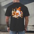Cute Ghost Reading Book Lovers Halloween Pumpkin Women Girls Men's Back Print T-Shirt Cute Ghost Reading Book Lovers Halloween Pumpkin Women Girls Men's Back Print T-Shirt