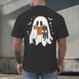 Cute Ghost Reading Book Spooky Season Halloween Costume Kids Men's Back Print T-Shirt Cute Ghost Reading Book Spooky Season Halloween Costume Kids Men's Back Print T-Shirt