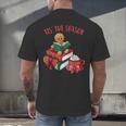 Cute Gingerbread Man Reading Book Nerd Christmas Bookish Men's Back Print T-Shirt Cute Gingerbread Man Reading Book Nerd Christmas Bookish Men's Back Print T-Shirt