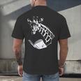 Cute Giraffe Wear Glasses Reading Book Librarian Bookworm Men's Back Print T-Shirt Cute Giraffe Wear Glasses Reading Book Librarian Bookworm Men's Back Print T-Shirt