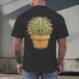 Cute Golden Barrel Cactus Introvert Distressed Men's Back Print T-Shirt Cute Golden Barrel Cactus Introvert Distressed Men's Back Print T-Shirt