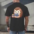 Cute Hedgehog Book Lover Readers Animal Reading Men's Back Print T-Shirt Cute Hedgehog Book Lover Readers Animal Reading Men's Back Print T-Shirt
