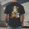 Cute Reading Chicken With Glasses Books Bookworm Reader Book Men's Back Print T-Shirt