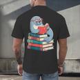 Cute Reading Seal On Books Book Lover Men's Back Print T-Shirt Cute Reading Seal On Books Book Lover Men's Back Print T-Shirt