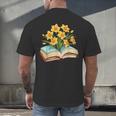 Daffodils Flowers Book Floral Men's Back Print T-Shirt Daffodils Flowers Book Floral Men's Back Print T-Shirt