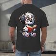 Dalmatian Reading a Book Dog Men's Back Print T-Shirt Dalmatian Reading a Book Dog Men's Back Print T-Shirt