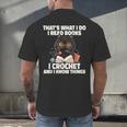 Das Ist Es Was Ich Tue Ich Lese Books Crochet And Men's Back Print T-Shirt Das Ist Es Was Ich Tue Ich Lese Books Crochet And Men's Back Print T-Shirt