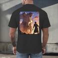 David And Goliath Bible Book Of Samuel Famous Bible Story Men's Back Print T-Shirt David And Goliath Bible Book Of Samuel Famous Bible Story Men's Back Print T-Shirt