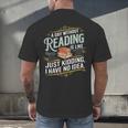 A Day Without Reading Is Like Book Lover Bookworm Men's Back Print T-Shirt