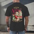 Dear Santa More Books Please Christmas Men's Back Print T-Shirt