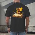 Dragon Fantasy Book Lover Bookish Reader Bookworm Wildflower Men's Back Print T-Shirt Dragon Fantasy Book Lover Bookish Reader Bookworm Wildflower Men's Back Print T-Shirt