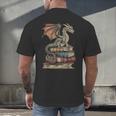 Dragon Fantasy Book Lover Book Nerd Men's Back Print T-Shirt