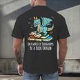 Be A Dragon Read Reading Book Librarian Men Women Kids Men's Back Print T-Shirt