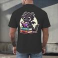 Dragon Reading A Book Cute Bookworm Book Lover Men's Back Print T-Shirt Dragon Reading A Book Cute Bookworm Book Lover Men's Back Print T-Shirt