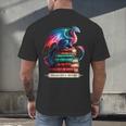 Dragons And Books Dragonworm Book Lover Reading Men's Back Print T-Shirt