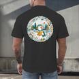 Duck Wilderness Book Reading Illustration Floral Men's Back Print T-Shirt Duck Wilderness Book Reading Illustration Floral Men's Back Print T-Shirt